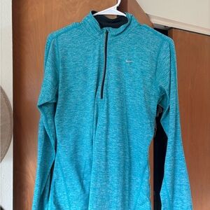 Nike Teal Quarter-Zip Running Top